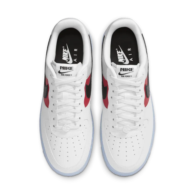 Nike Air Force 1 Low White Red Black (Icy Soles) White/Vast Grey-University Red-Black (CT2295-110)