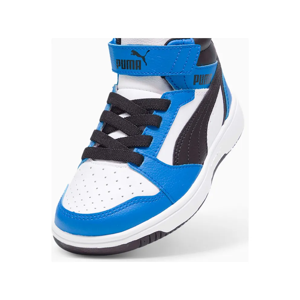 Puma Rebound V6 Mid White/Blue/Black (393832-06)