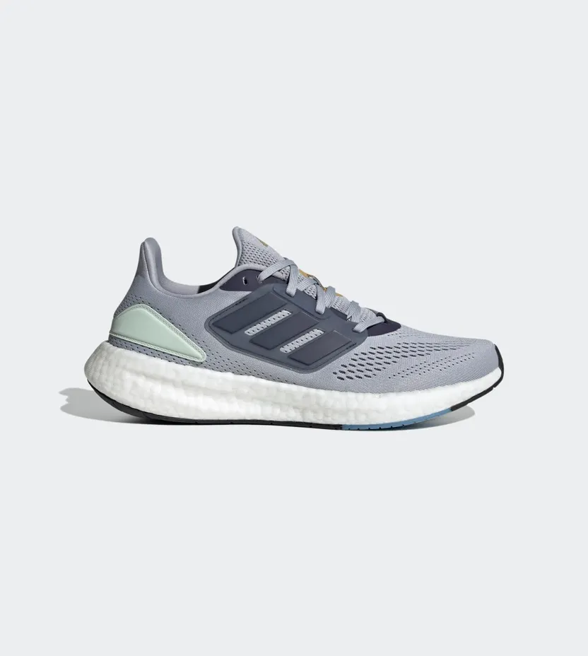 adidas Pureboost 22 Halo Silver / Shadow Navy / Linen Green (HQ1451)