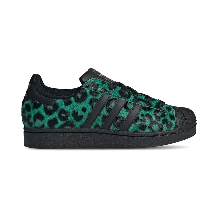 Adidas Superstar semi screaming green / core black / gold met. (IH1636)