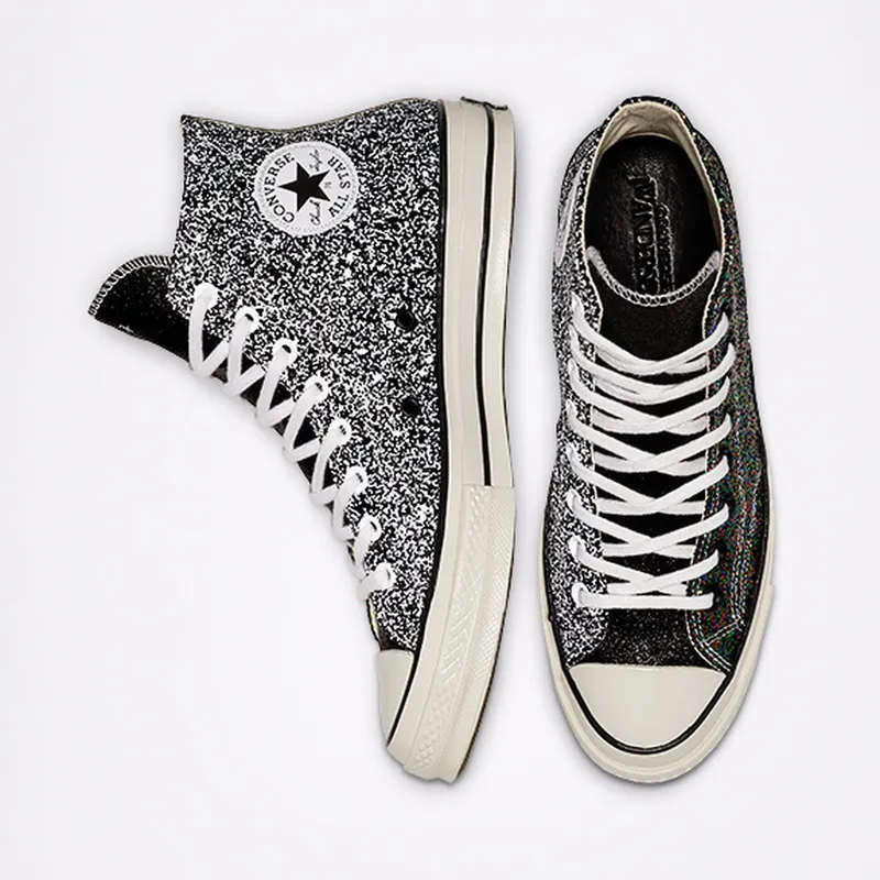 Converse Chuck Taylor All-Star 70s Hi JW Anderson Glitter Multi-Color Black/White-Egret (164697C)