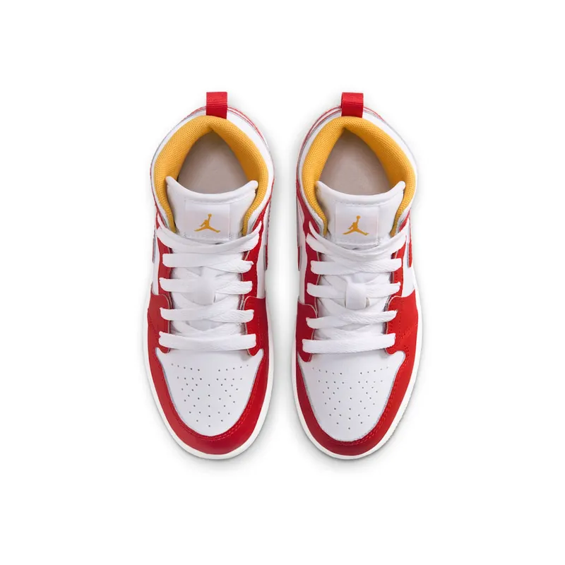 Air Jordan One Mid Speed Red / White / Gold (IM6563-624)
