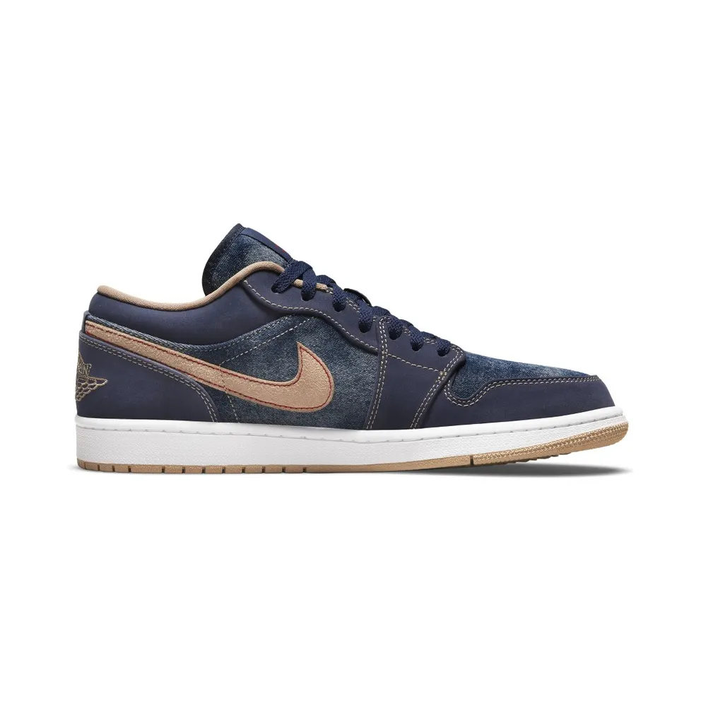 Air Jordan 1 Low SE Denim – “Midnight Navy / University Red / White / Hemp” (DH1259-400)