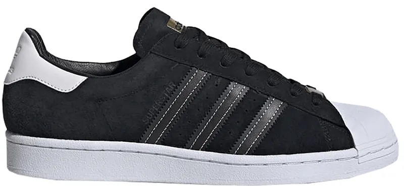 adidas Superstar Black Suede White Core Black/Core Black/Gold Metallic (EH1543)