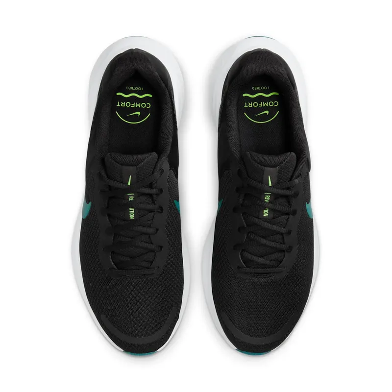 Nike Revolution 7 Black Pure Platinum Lime Blast Geode Teal (FB2207-004)