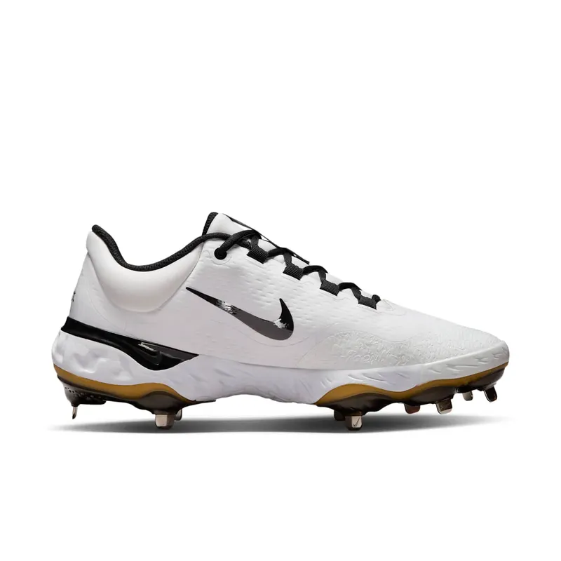 Nike Alpha Huarache Elite 4 Low White Black Metallic Gold (FD2745-119)