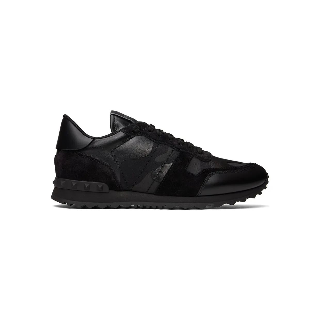 Valentino Garavani Black Camouflage Rockrunner 0NO Black/Black/Black/N (1Y0S0723NSD)
