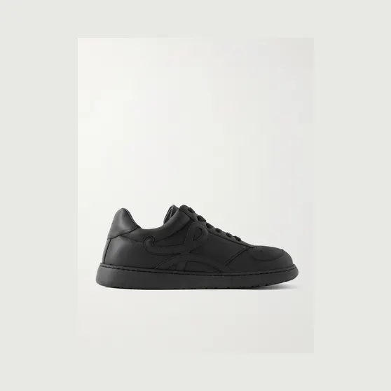 Loewe Jambo Logo-Appliquéd Leather Sneakers Black (M816282XBN)