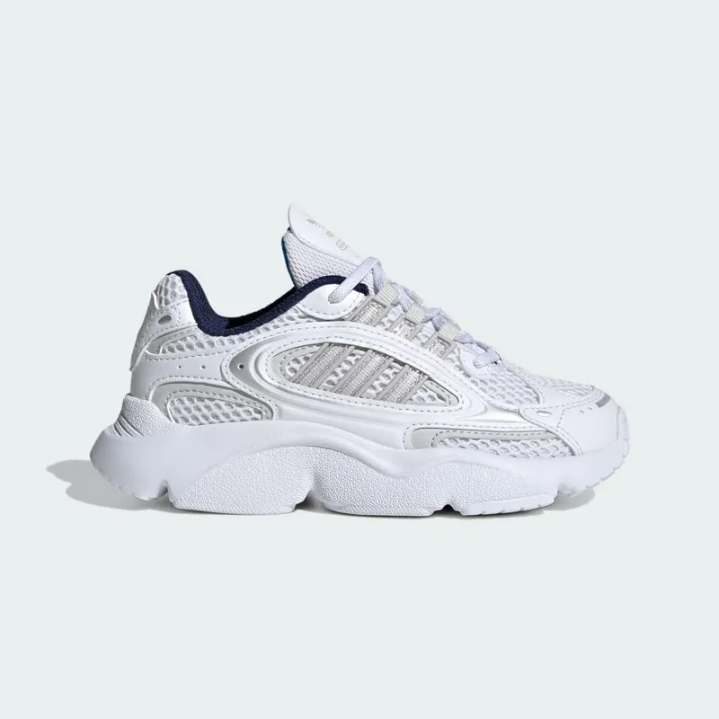 adidas OZMILLEN Elastic Lace Shoes Kids Cloud White / Grey One / Bright Blue (IE5558)