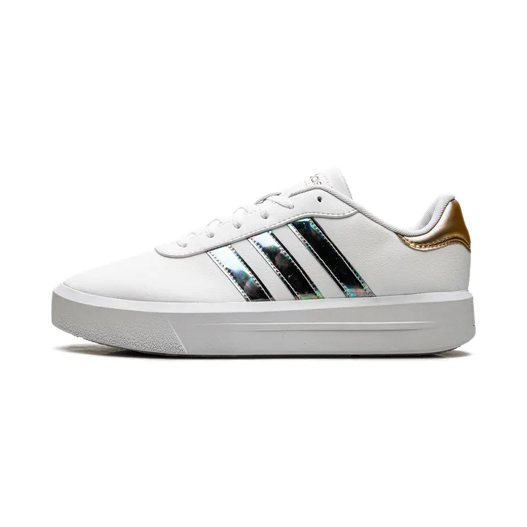 Adidas Court Platform “Footwear White / Footwear White / Matte Gold” (HQ7156)