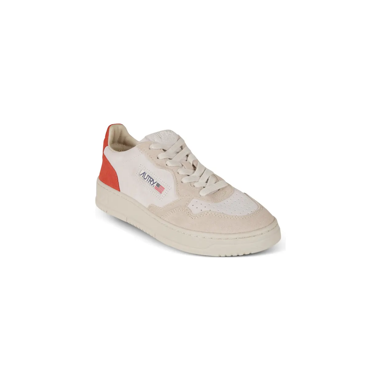 Autry Lace-up Perforated “Neutrals/Orange” (AULW TS25) (2)