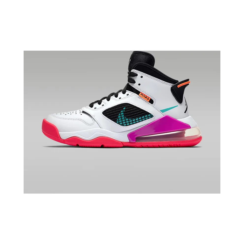 Jordan Mars 270 White Hyper Violet (GS) White/Black/Total Orange (BQ6508-102)
