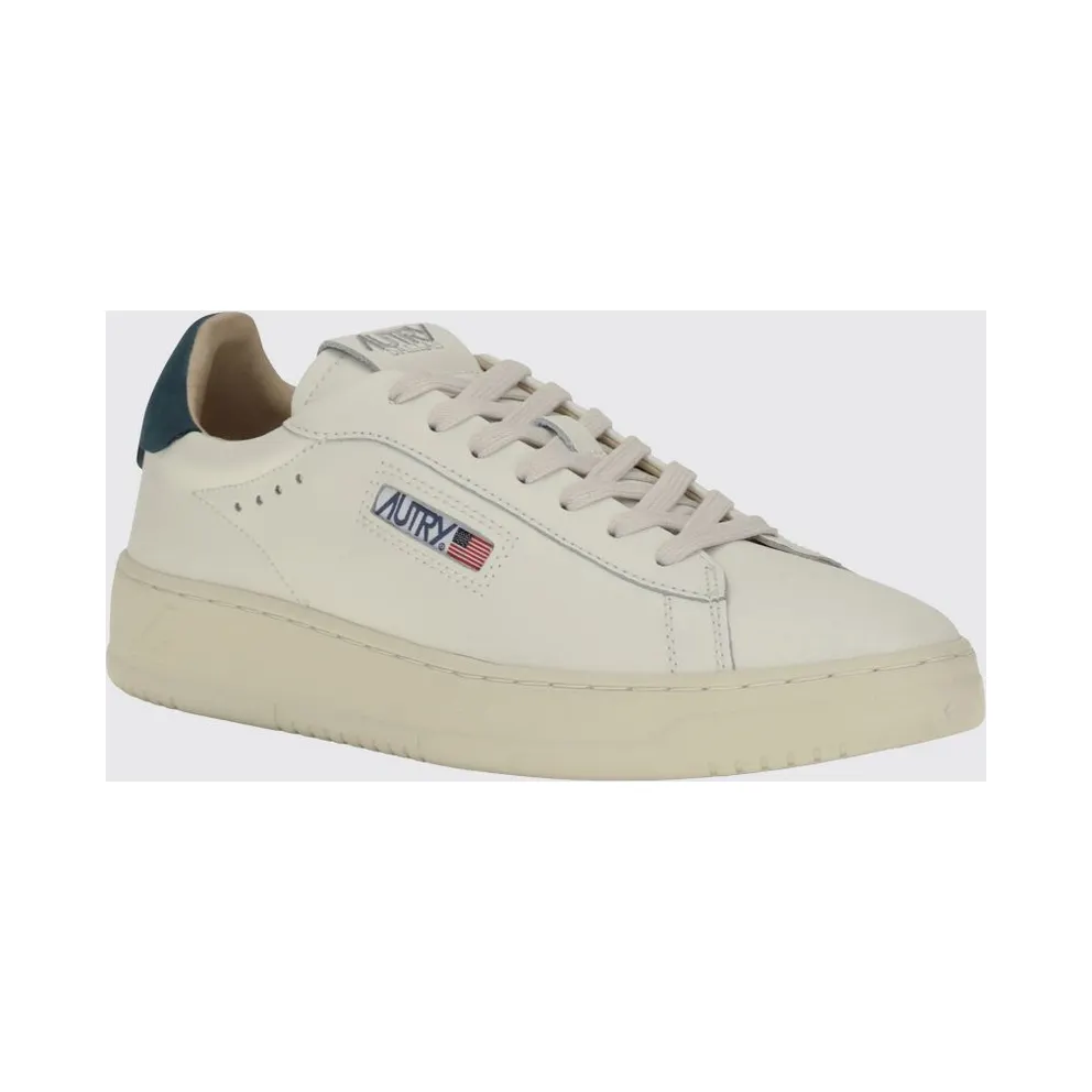 Autry Dallas Low Bicolor Smooth Calfskin Sneakers with Logo Blue (ADLMMR25)