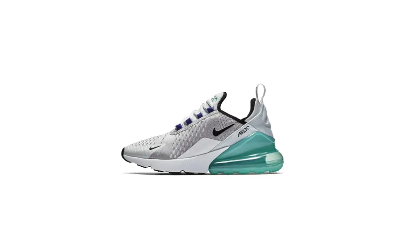 Nike Air Max 270 Platinum Jade (GS) Pure Platinum/Hyper Jade-White-Black (943345-010)