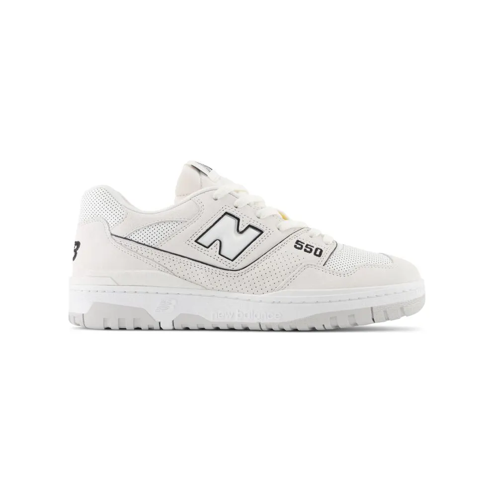 New Balance 550 White Perforated Leather Black (BB550PRB)