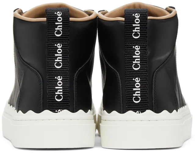 Chloé Black Lauren High-Top Sneakers (CHC21S41342)