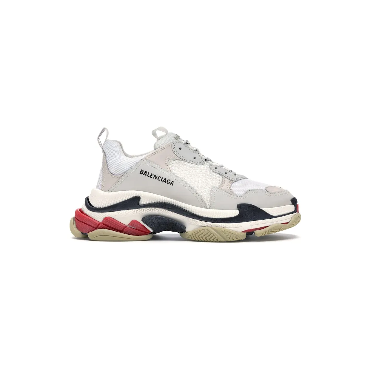 Balenciaga Triple S White Black Red (2)