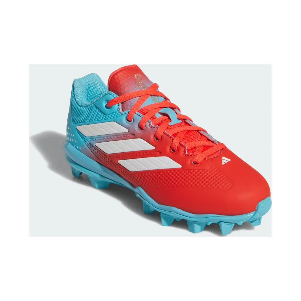 Adidas Adizero Impact 2.0 Candy Molded Cleats Kids Bright Cyan / Cloud White / Bright Red (JR3817)