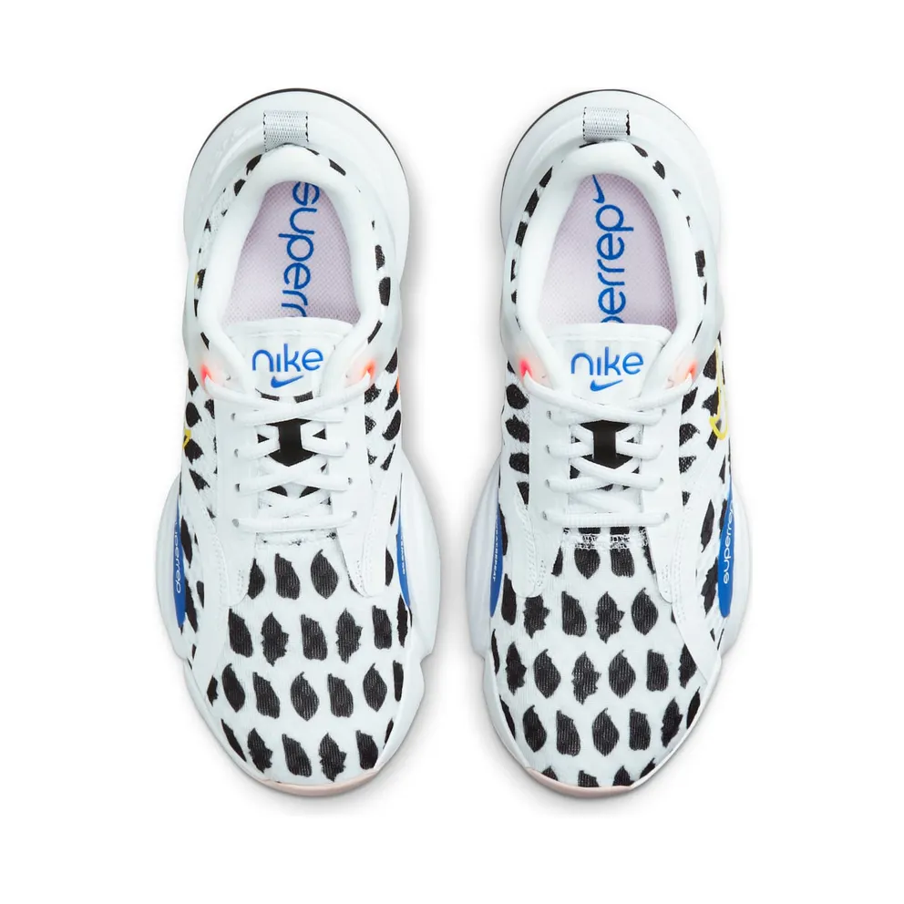 Nike SuperRep Go 2 Training Shoes “White / Black / Racer Blue / Yellow Strike” (DJ4314-174)