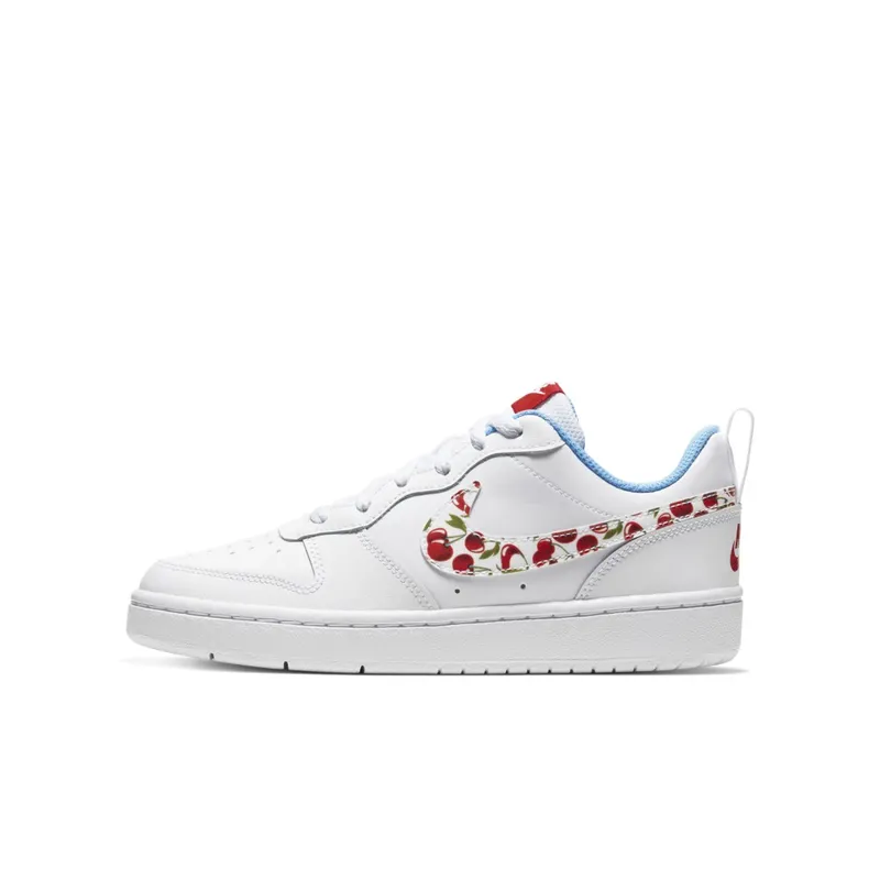 Nike Court Borough Low 2 White Cherry (GS) White/University Blue/Track Red (CJ2238-100)