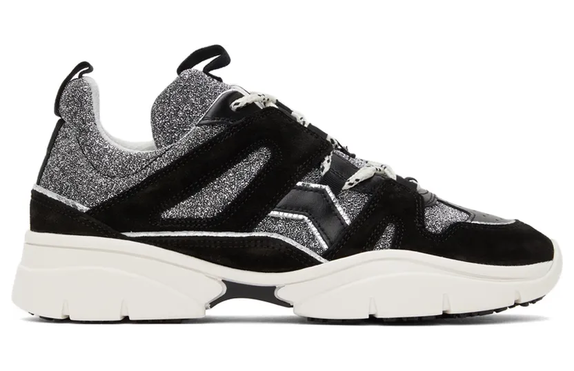 Isabel Marant Lurex & Suede Kindsay Sneakers (21HBK0052-21H019S)