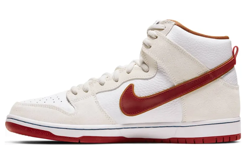 Nike Dunk High SB ‘Sail’ Sail/Team Crimson (CV9499-100)