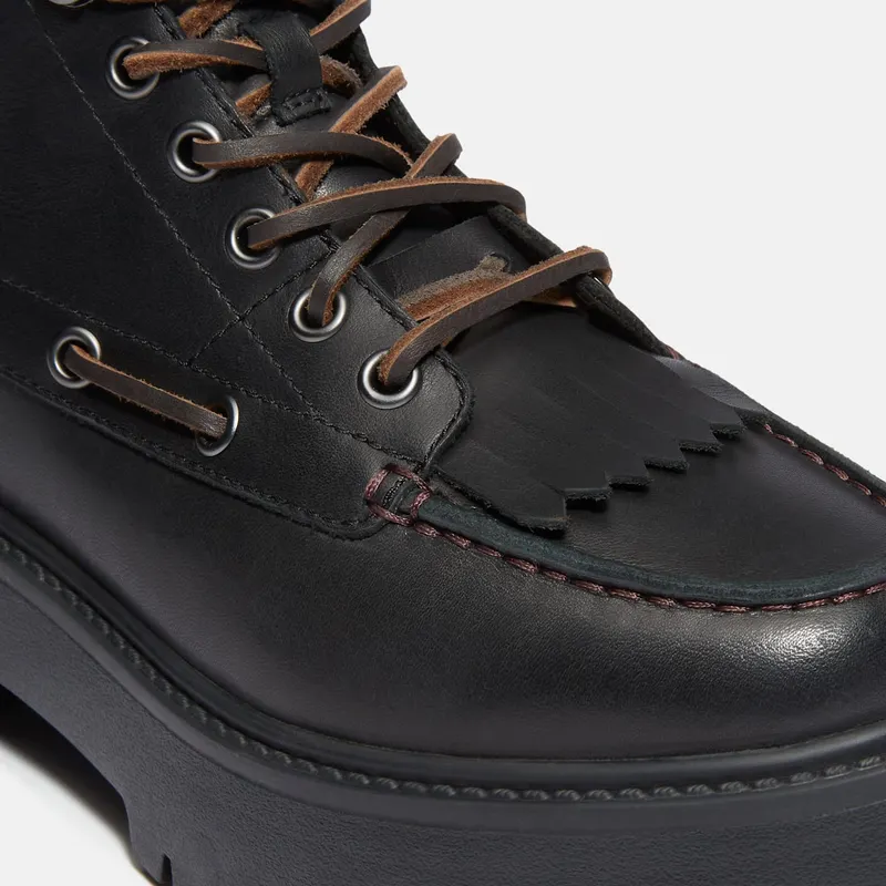 Timberland Stone Street Mid 7-Eye Platform Kiltie Boot Black Full-Grain (TB0A27YZ-W02)
