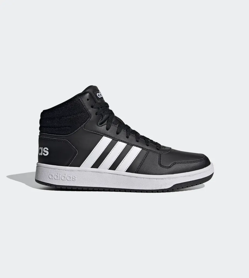adidas Hoops 2.0 Mid Core Black / Cloud White / Cloud White (FY8618)