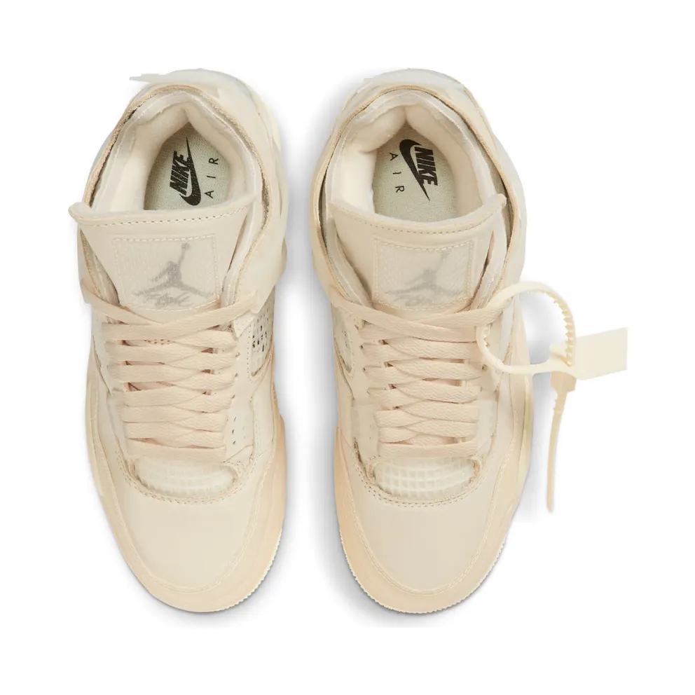 Jordan 4 Retro Off-White Sail (W) Sail/Muslin-White-Black (CV9388-100)