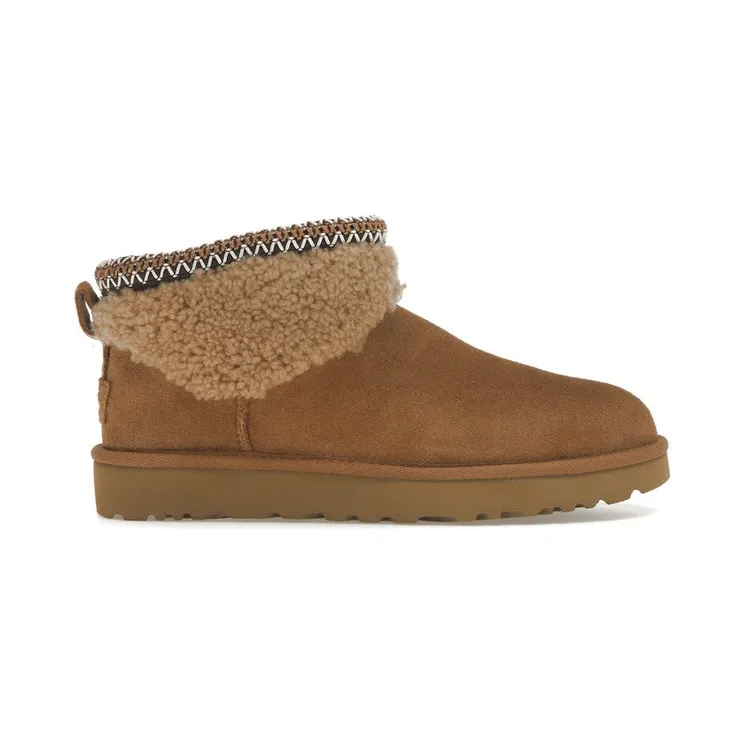 UGG Classic Ultra Mini Maxi Curly Boot Chestnut (1158263-CHE)