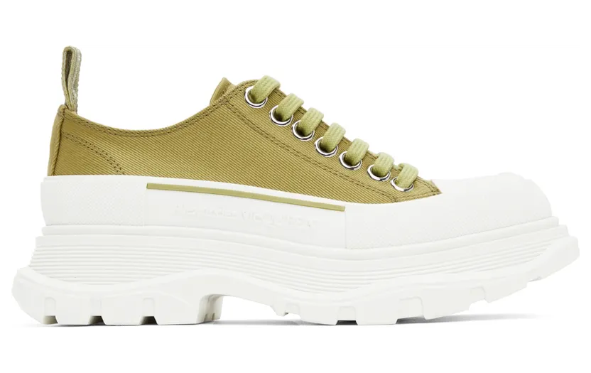 Alexander McQueen White & Pink Tread Slick Sneakers (697072W4U31)