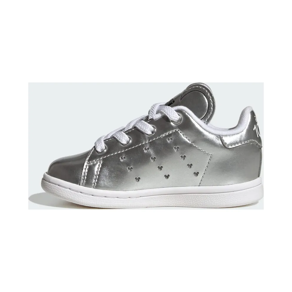 adidas Originals x Disney Mickey Stan Smith Kids Silver Metallic / Core Black / Cloud White (ID7186)