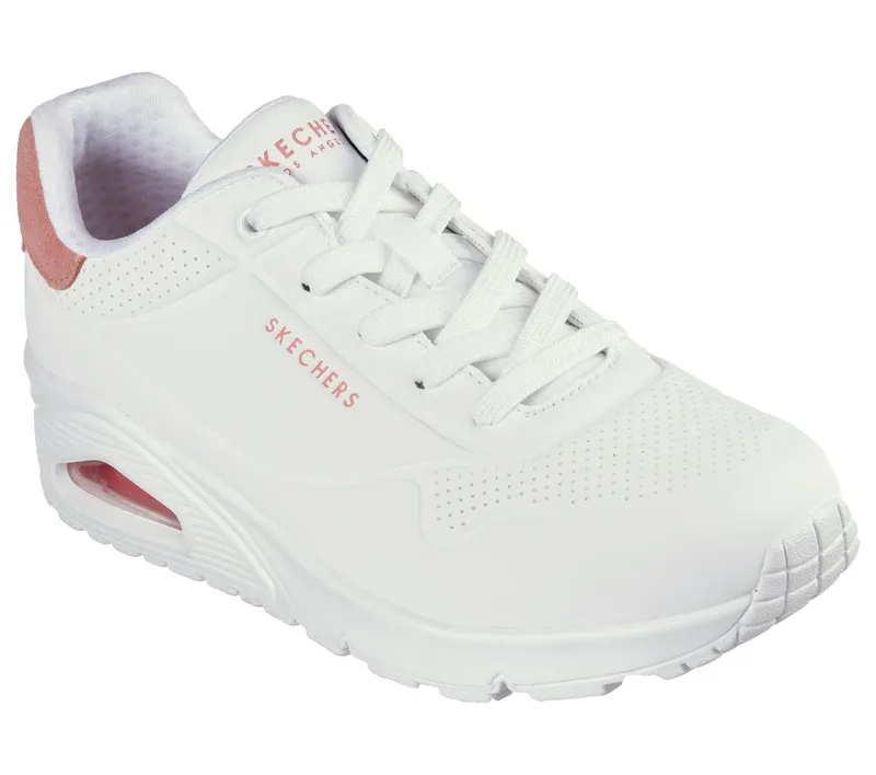 Skechers UNO – Pop Back Sneaker White/Coral