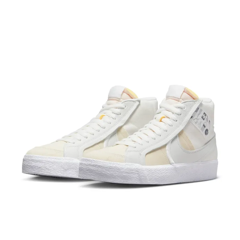 Nike SB Blazer Mid Warning Label Summit White (DZ7587-110)