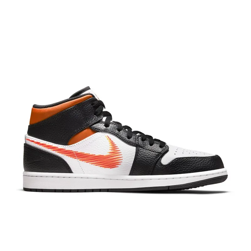 Air Jordan 1 Mid Zig-Zag ‘Team Orange’ (2021) (DN4929-100)