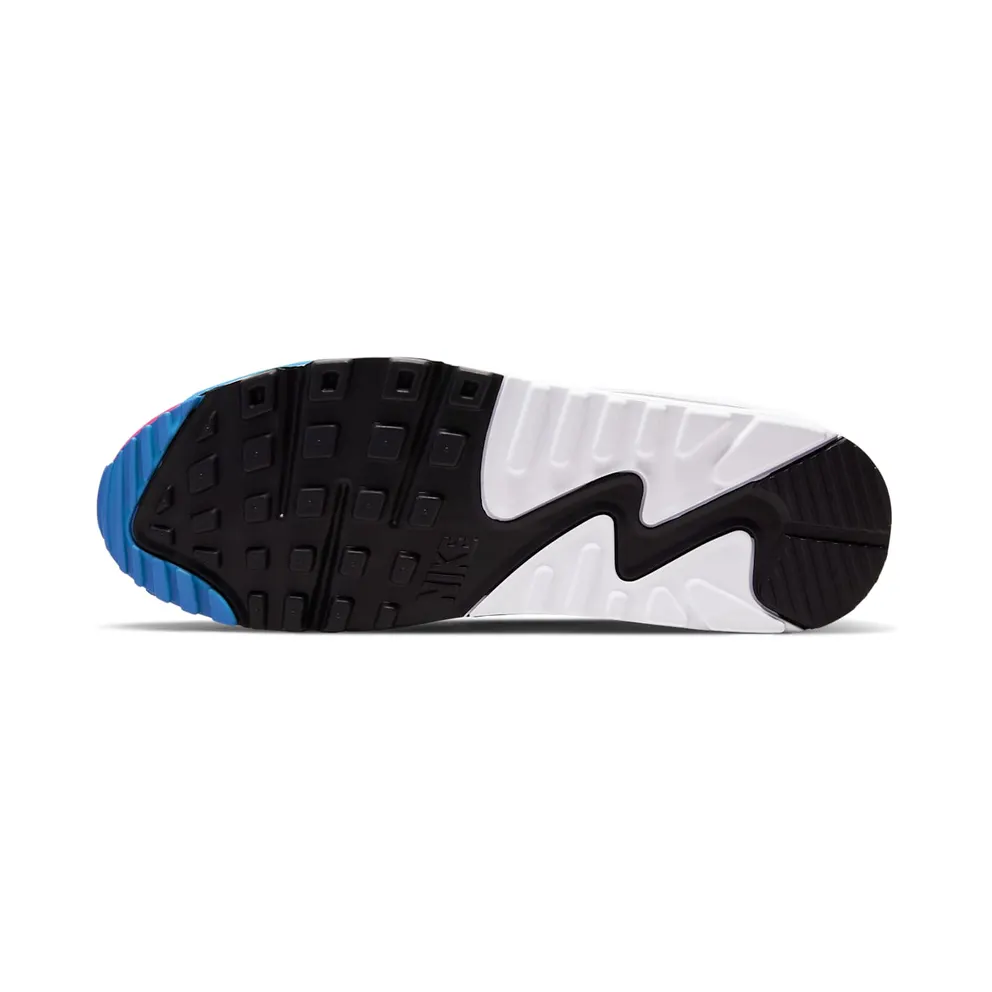 Nike Air Max 90 Multicolor Suede Yellow/Blue-White (CJ0612-700)