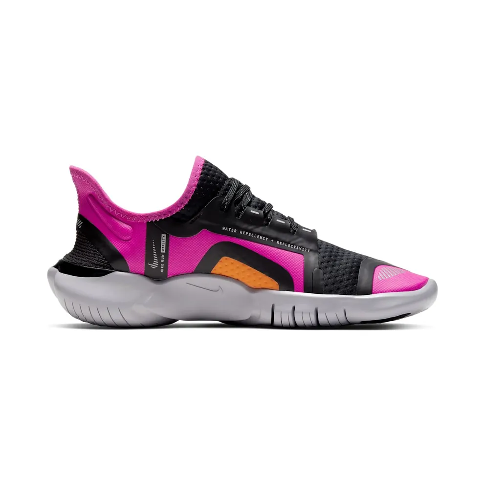 Nike Free RN 5.0 Shield “Fire Pink / Black / Metallic Silver” (BV1224-600)