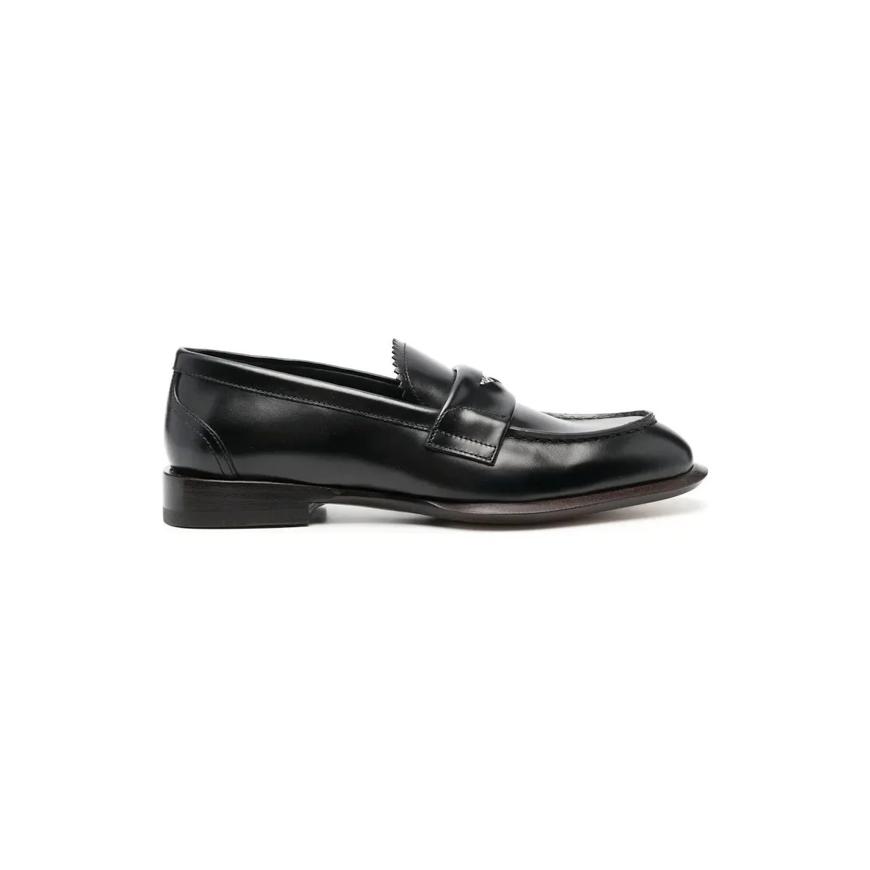 Alexander McQueen Leather Coin-Embellished Penny Loafer Black (705086WHSWJ1530)