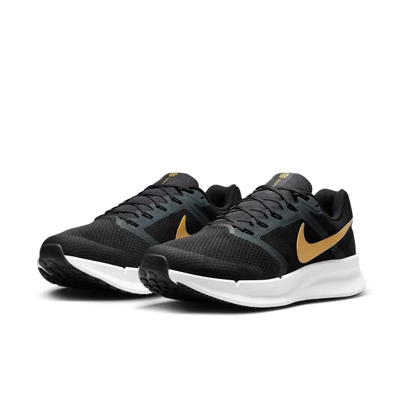 Nike Run Swift 3 Black Anthracite White Metallic Gold (DR2695-010)