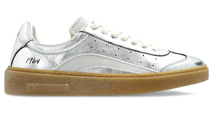 DSQUARED2 Rider leren sneakers – Metallic (SNW030134708522)
