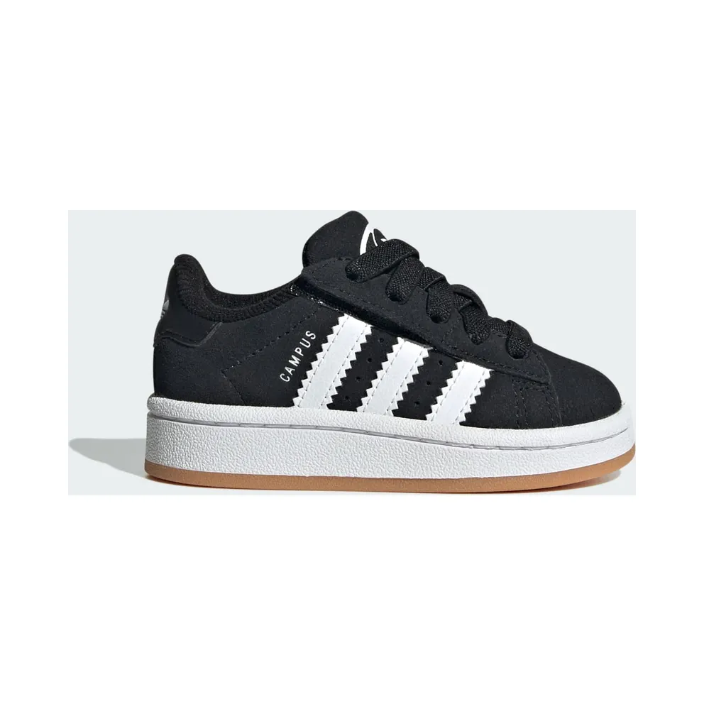 adidas Campus 00s Comfort Closure Elastic Lace Shoes Kids Core Black / Cloud White / Gum (JI4335)