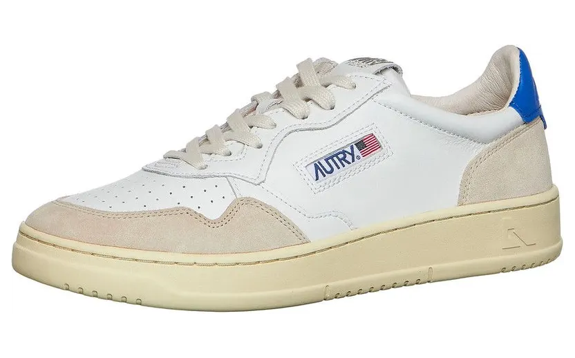 Autry Medalist Low Leather / Suede White / Princess Blue (AULMLS49) (2)