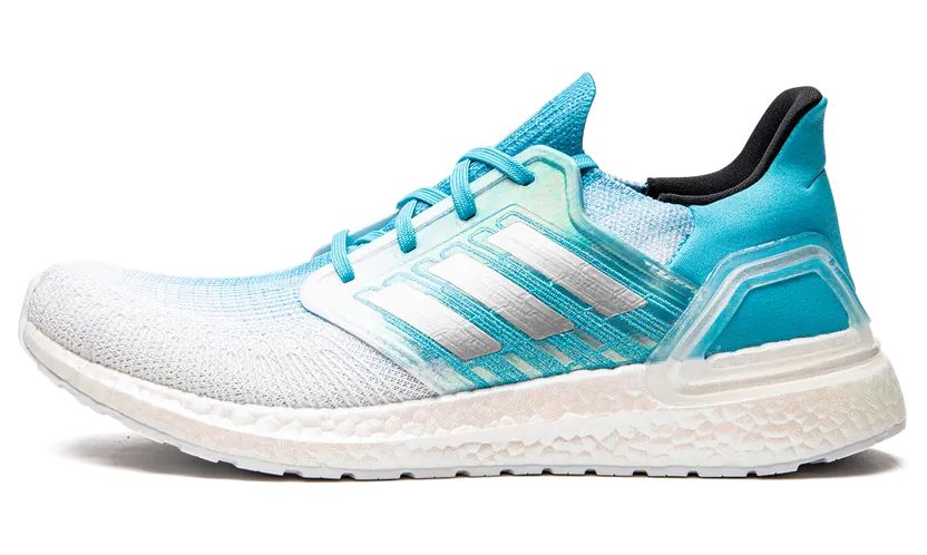 Adidas UltraBoost 20 ‘Signal Cyan’ Cloud White/Silver Metallic/Signal Cyan (FV8324)