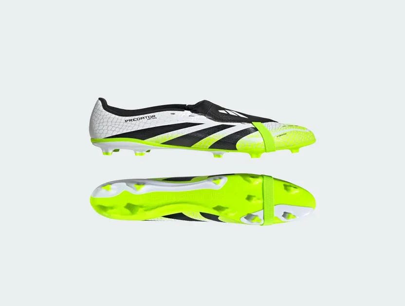 adidas Predator League Fold-Over Tongue FG/MG Cloud White Core Black Lucid Lemon (JP9916)