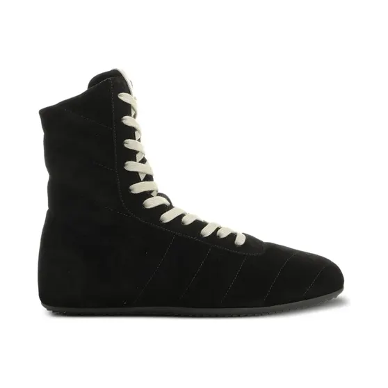 Rick Owens High-Top-Sneakers mit Chevron-Steppung “Black” (RU02F4879)