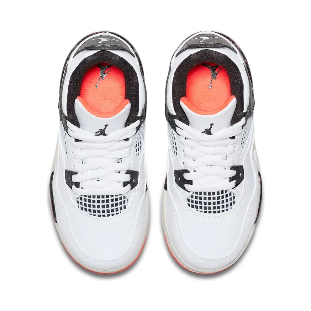 Jordan 4 Retro Flight Nostalgia (PS) White/Black-Bright Crimson-Pale Citron (BQ7669-116)