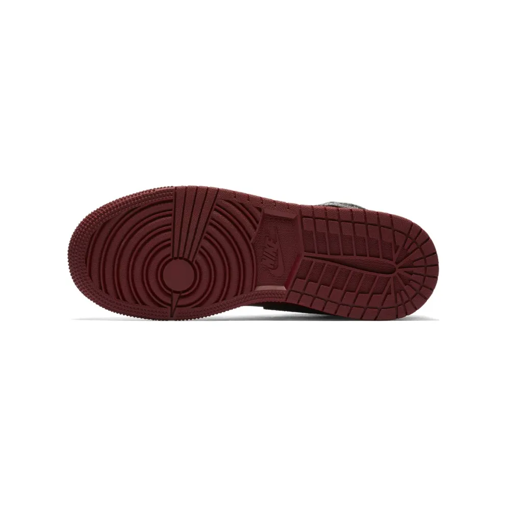 Jordan 1 Mid Team Red Black White (GS) Team Red/Black-Summit White (554725-601)
