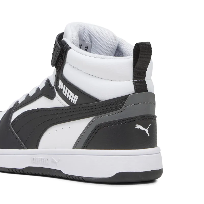 Puma Rebound V6 Mid “Puma White / Puma Black / Shadow Gray” (393832_01)