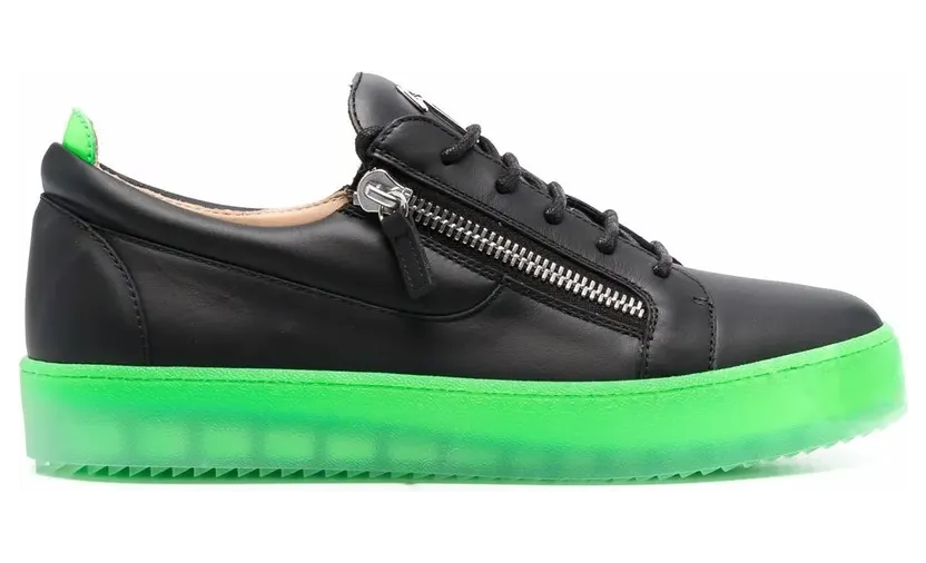 Giuseppe Zanotti Sneakers met contrasterende zool – Zwart (RM20030)