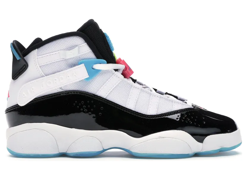 Jordan 6 Rings’South Beach’ GS White/Black-Hyper Pink-Light Blue Fury-Cyber (CK0025-100)